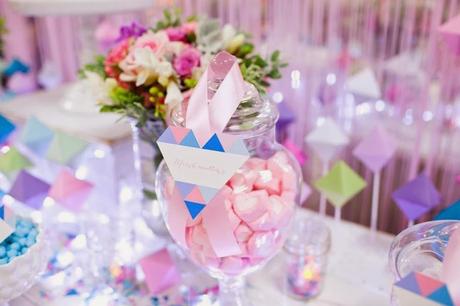 Perfectly Sweet's Pastel Geometric Wedding Table At A Darling Affair.