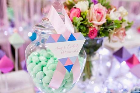 Perfectly Sweet's Pastel Geometric Wedding Table At A Darling Affair.