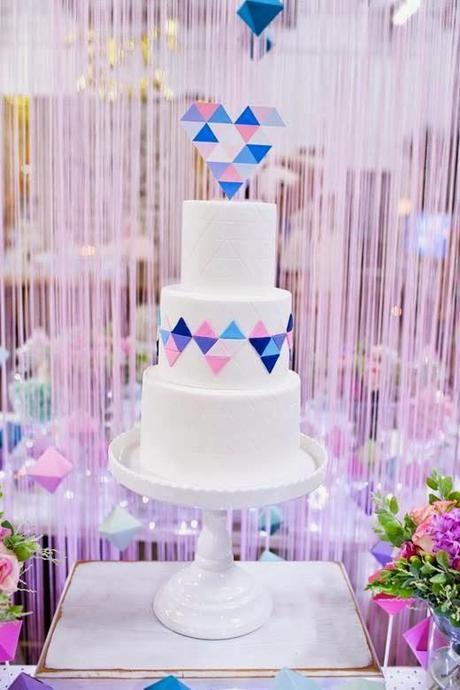 Perfectly Sweet's Pastel Geometric Wedding Table At A Darling Affair.