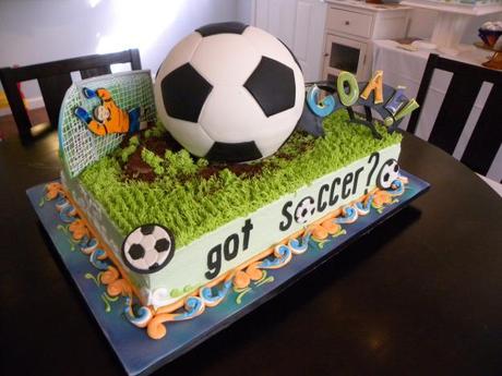 Soccer grooms cake
