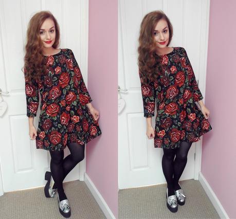 OOTD | Missguided Oversized Rose Dress OOTD | Missguided Oversized Rose Dress
