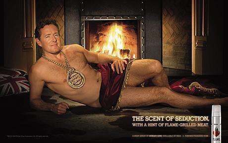 Piers Morgan in Burger King Flame Fragrance Advert