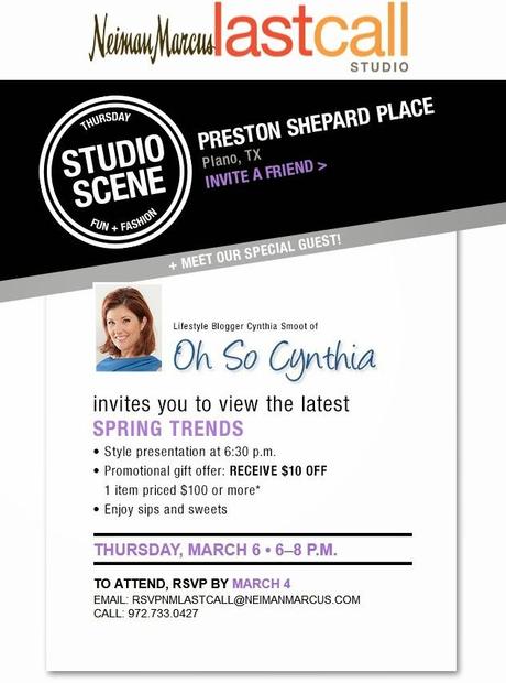 Shop Springs Trends with Oh So Cynthia on March 6