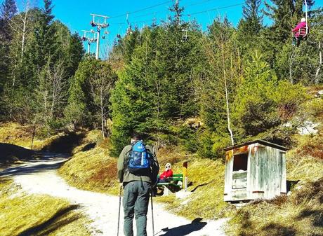 The start of the hike near the Kranzberg Sessellift (Chairlift)