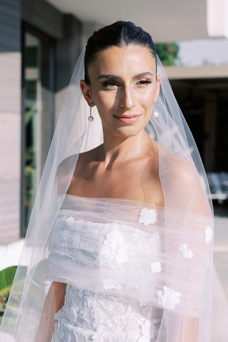Elegant greek island inspired wedding with bougainvillea | Thalia & Yiannis Elegant Greek Island Inspired Wedding Bougainvillea