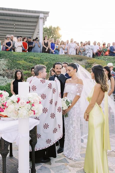 Elegant greek island inspired wedding with bougainvillea | Thalia & Yiannis Elegant Greek Island Inspired Wedding Bougainvillea