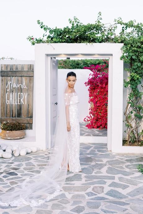 Elegant greek island inspired wedding with bougainvillea | Thalia & Yiannis Elegant Greek Island Inspired Wedding Bougainvillea