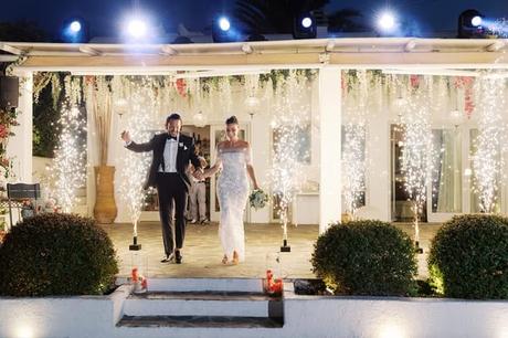 Elegant greek island inspired wedding with bougainvillea | Thalia & Yiannis Elegant Greek Island Inspired Wedding Bougainvillea