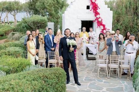 Elegant greek island inspired wedding with bougainvillea | Thalia & Yiannis Elegant Greek Island Inspired Wedding Bougainvillea