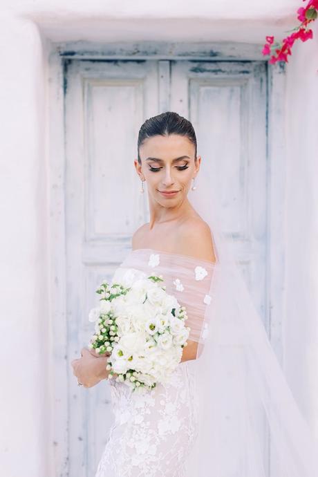 Elegant greek island inspired wedding with bougainvillea | Thalia & Yiannis Elegant Greek Island Inspired Wedding Bougainvillea
