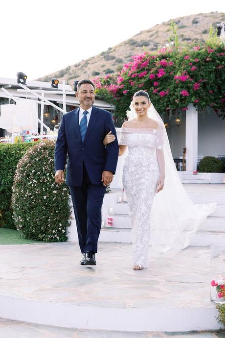 Elegant greek island inspired wedding with bougainvillea | Thalia & Yiannis Elegant Greek Island Inspired Wedding Bougainvillea