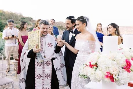 Elegant greek island inspired wedding with bougainvillea | Thalia & Yiannis Elegant Greek Island Inspired Wedding Bougainvillea