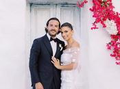 Elegant Greek Island Inspired Wedding with Bougainvillea Thalia Yiannis