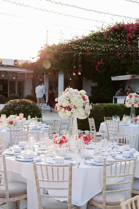 Elegant greek island inspired wedding with bougainvillea | Thalia & Yiannis Elegant Greek Island Inspired Wedding Bougainvillea