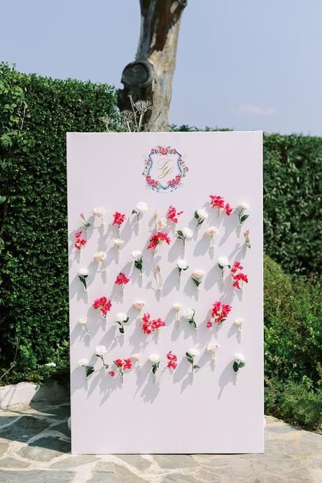 Elegant greek island inspired wedding with bougainvillea | Thalia & Yiannis Elegant Greek Island Inspired Wedding Bougainvillea