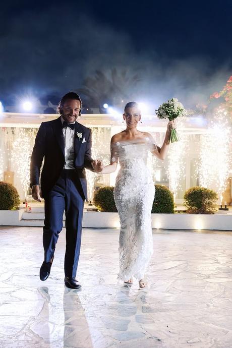 Elegant greek island inspired wedding with bougainvillea | Thalia & Yiannis Elegant Greek Island Inspired Wedding Bougainvillea