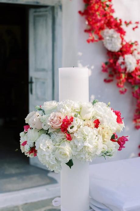Elegant greek island inspired wedding with bougainvillea | Thalia & Yiannis Elegant Greek Island Inspired Wedding Bougainvillea
