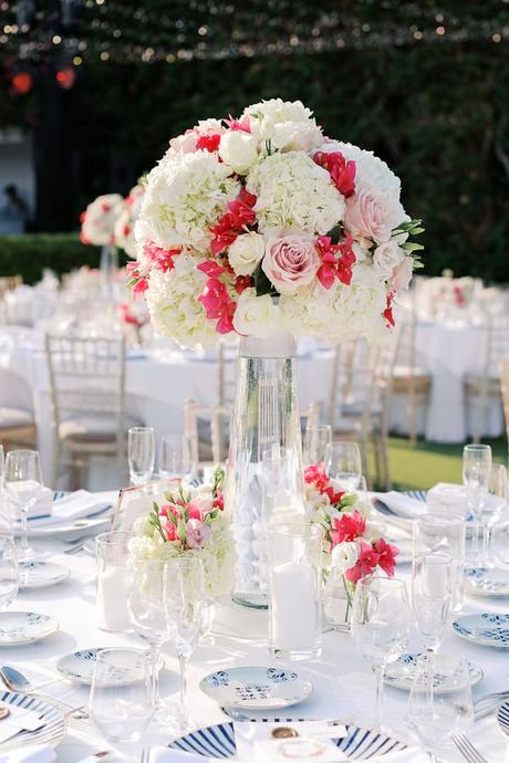 Elegant greek island inspired wedding with bougainvillea | Thalia & Yiannis Elegant Greek Island Inspired Wedding Bougainvillea