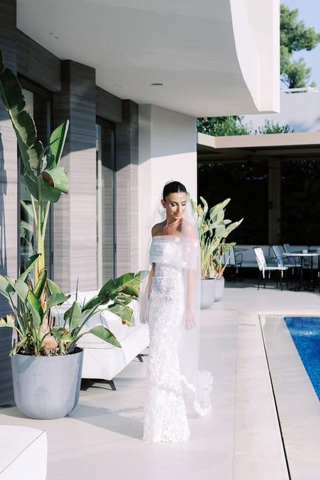 Elegant greek island inspired wedding with bougainvillea | Thalia & Yiannis Elegant Greek Island Inspired Wedding Bougainvillea
