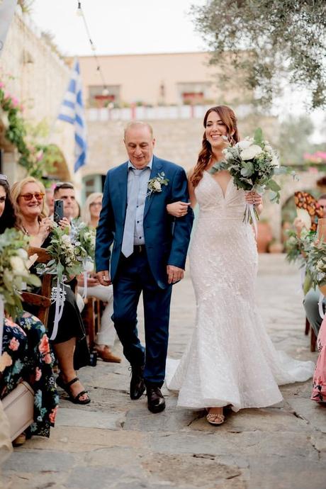 Rustic chic wedding in Crete with elegant white blooms | Ashleigh & James Rustic Chic Wedding Crete With Elegant White Blooms