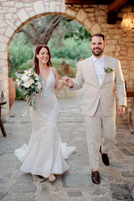Rustic chic wedding in Crete with elegant white blooms | Ashleigh & James Rustic Chic Wedding Crete With Elegant White Blooms