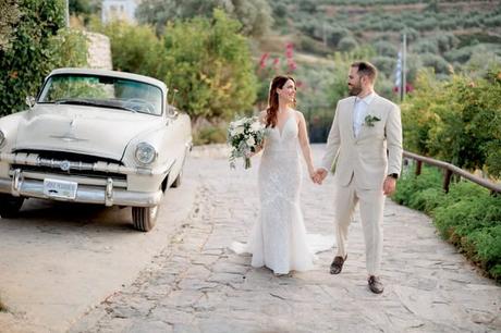 Rustic chic wedding in Crete with elegant white blooms | Ashleigh & James Rustic Chic Wedding Crete With Elegant White Blooms