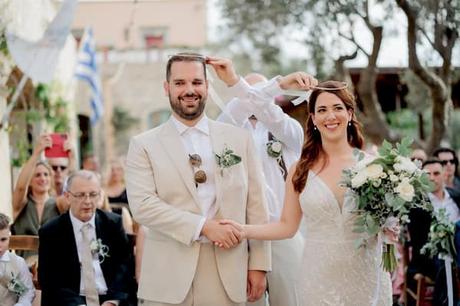 Rustic chic wedding in Crete with elegant white blooms | Ashleigh & James Rustic Chic Wedding Crete With Elegant White Blooms