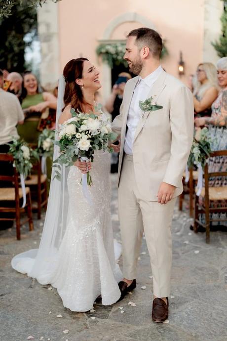 Rustic chic wedding in Crete with elegant white blooms | Ashleigh & James Rustic Chic Wedding Crete With Elegant White Blooms