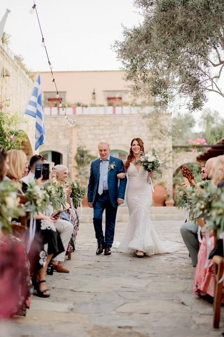 Rustic chic wedding in Crete with elegant white blooms | Ashleigh & James Rustic Chic Wedding Crete With Elegant White Blooms