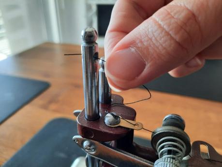 The threading of my Essex MK1 miniature sewing machine, step 5
