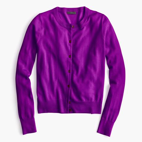 purple cardigan sweater
