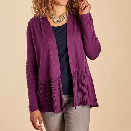 purple cardigan sweater