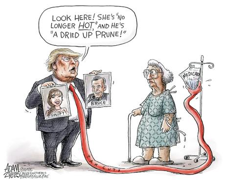 Distracting Voters From Seeing His Health Care Cuts