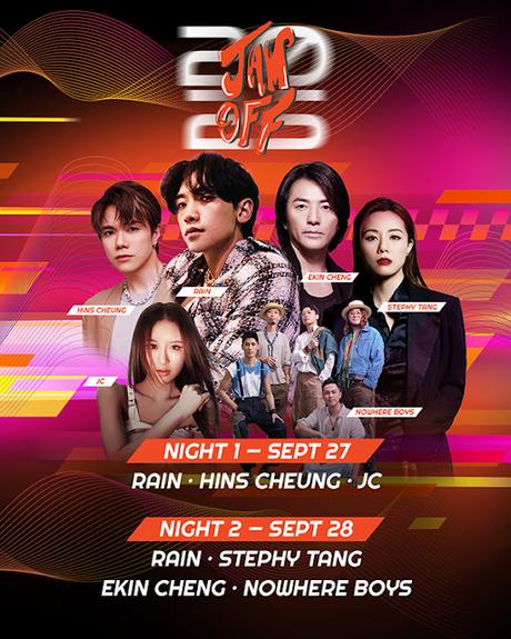 JAM OFF 2025 Singapore: Rain, Ekin Cheng & Hins Cheung Live at Universal Studios Singapore