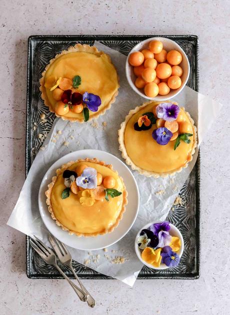 Sunshine lemon shortbread tarts