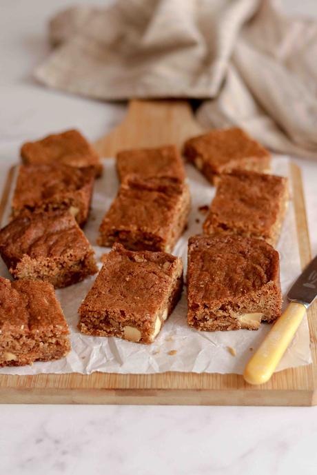 One bowl gingerbread and white chocolate blondies One bowl gingerbread and white chocolate blondies