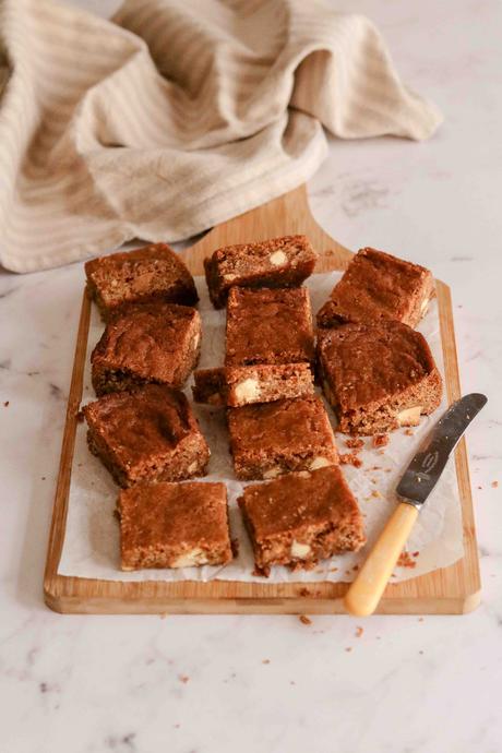 One bowl gingerbread and white chocolate blondies One bowl gingerbread and white chocolate blondies