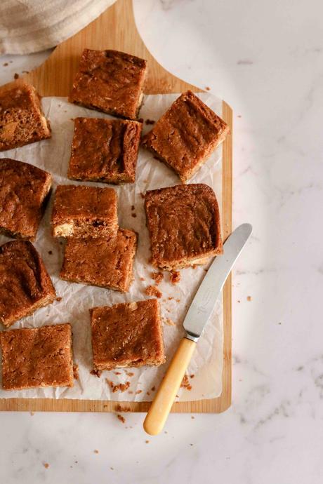One bowl gingerbread and white chocolate blondies One bowl gingerbread and white chocolate blondies
