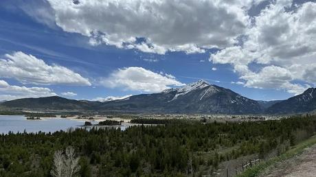 2025 Mother's Day Road Trip Recap Beautiful lake and mountain view at The Summit Colorado