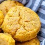 a closeup of pumpkin biscuits