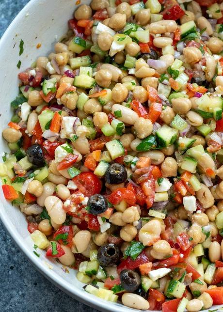 bean and veggie salad in a bowl