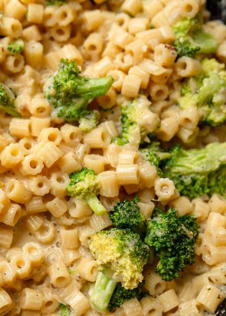 Broccoli Pasta close up of broccoli pasta