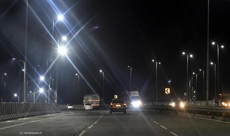 Chennai National highway - lights by night Chennai National highway - lights by night