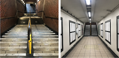 Alperton station – no escalator, but a rather fine shopping arcade Alperton station – no escalator, but a rather fine shopping arcade