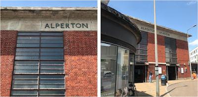 Alperton station – no escalator, but a rather fine shopping arcade Alperton station – no escalator, but a rather fine shopping arcade