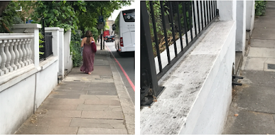 A bizarre bootscraper installation near World's End, Chelsea A bizarre bootscraper installation near World's End, Chelsea