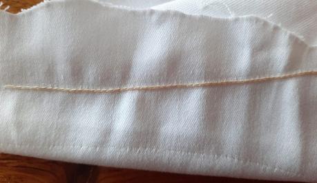 The Orsha vintage toy sewing machine I chose for my daughter The sewing test with my Orsha toy sewing machine. The back with the signature chain stitch