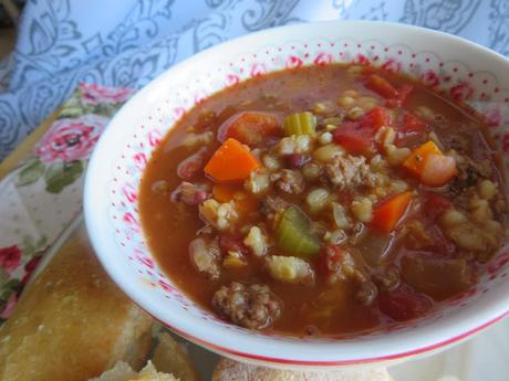 Ground Beef & Barley Soup