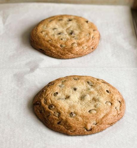 Two Really Big Chocolate Chip Cookies