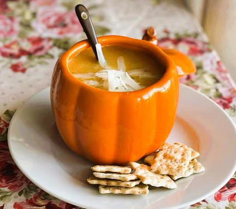 Butternut Squash, Apple & Cheddar Soup